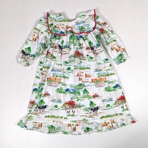 Le Za Me Dress Girls Sz 6 Farm Barn Autumn Boutique Long Sleeve Casual